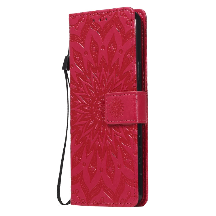 For Sony Xperia5 II Sun Embossing Pattern Horizontal Flip Leather Case with Card Slot & Holder & Wallet & Lanyard