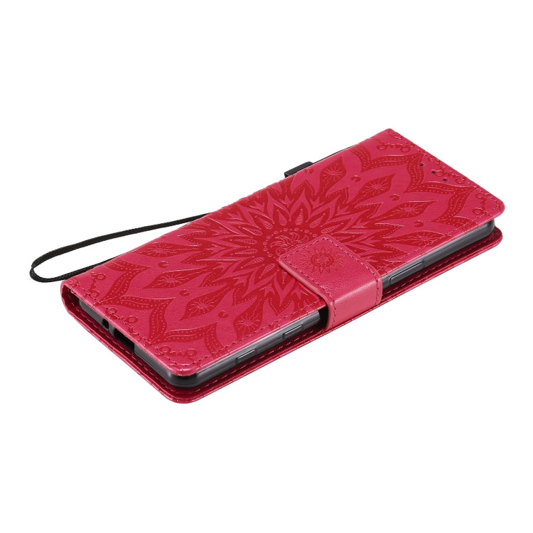 For Sony Xperia5 II Sun Embossing Pattern Horizontal Flip Leather Case with Card Slot & Holder & Wallet & Lanyard