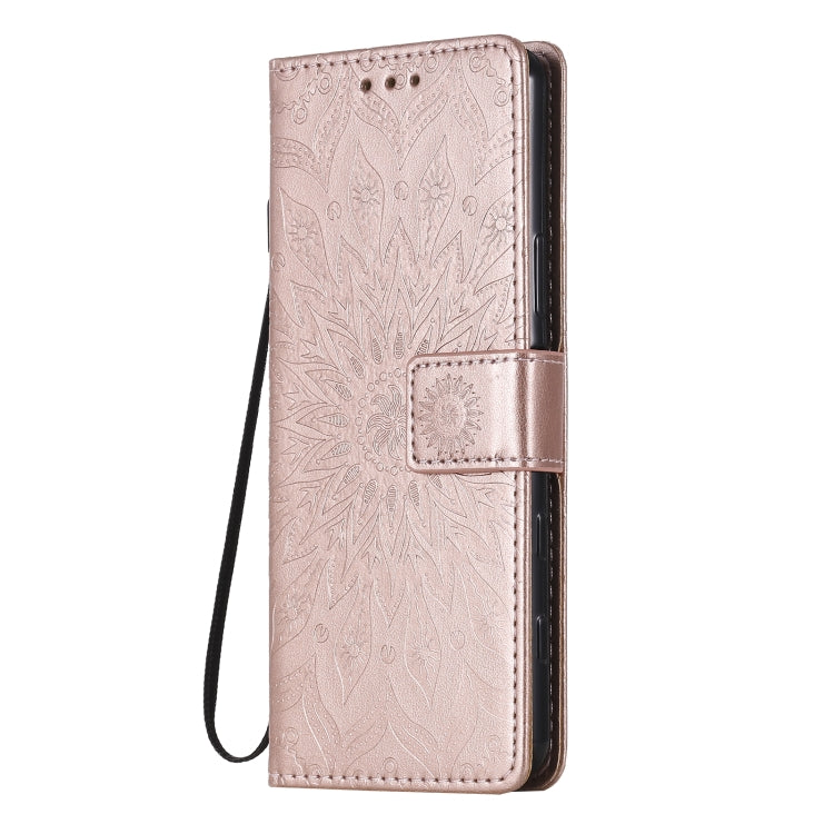 For Sony Xperia5 II Sun Embossing Pattern Horizontal Flip Leather Case with Card Slot & Holder & Wallet & Lanyard