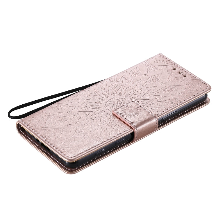 For Sony Xperia5 II Sun Embossing Pattern Horizontal Flip Leather Case with Card Slot & Holder & Wallet & Lanyard