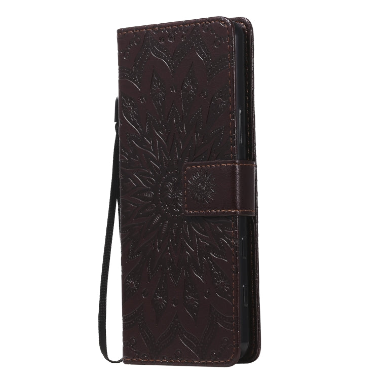 For Sony Xperia5 II Sun Embossing Pattern Horizontal Flip Leather Case with Card Slot & Holder & Wallet & Lanyard