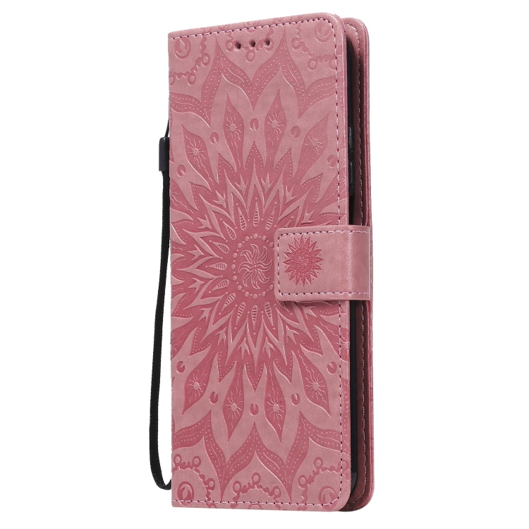 For Xiaomi Mi 10T / 10T Pro Sun Embossing Pattern Horizontal Flip Leather Case with Card Slot & Holder & Wallet & Lanyard