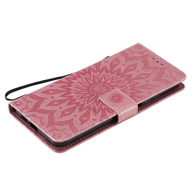 For Xiaomi Mi 10T / 10T Pro Sun Embossing Pattern Horizontal Flip Leather Case with Card Slot & Holder & Wallet & Lanyard