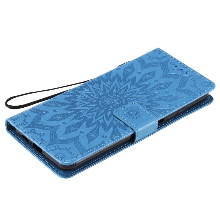 For Xiaomi Mi 10T / 10T Pro Sun Embossing Pattern Horizontal Flip Leather Case with Card Slot & Holder & Wallet & Lanyard