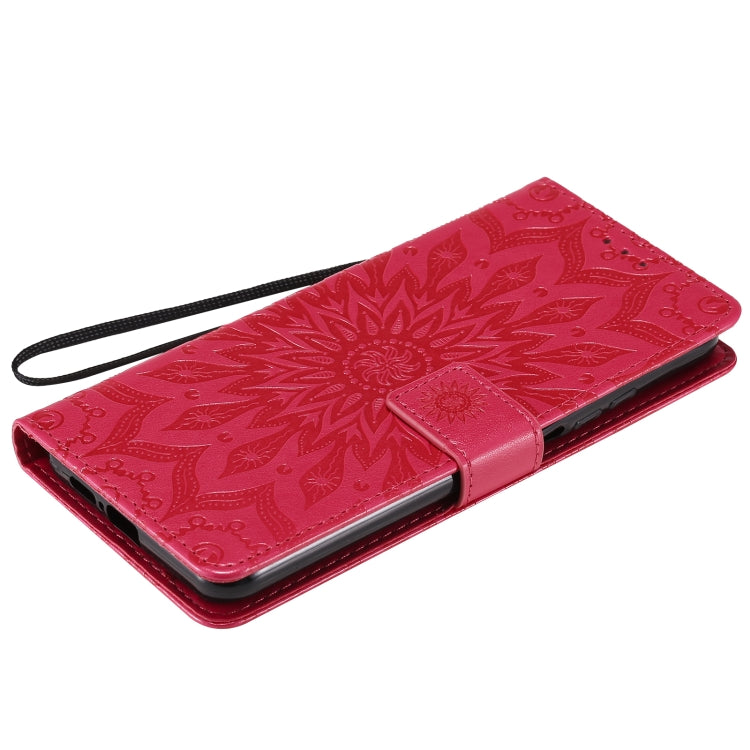 For Xiaomi Mi 10T / 10T Pro Sun Embossing Pattern Horizontal Flip Leather Case with Card Slot & Holder & Wallet & Lanyard