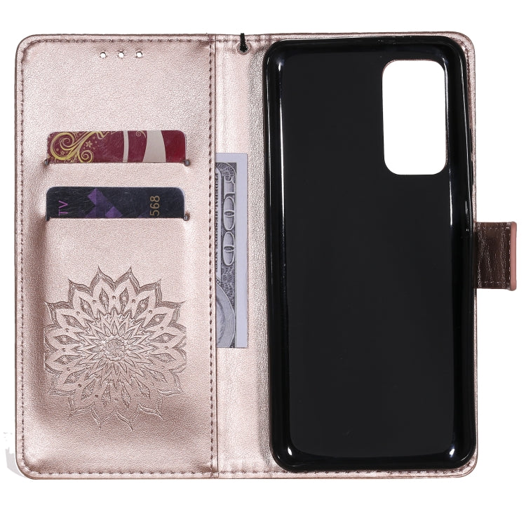 For Xiaomi Mi 10T / 10T Pro Sun Embossing Pattern Horizontal Flip Leather Case with Card Slot & Holder & Wallet & Lanyard