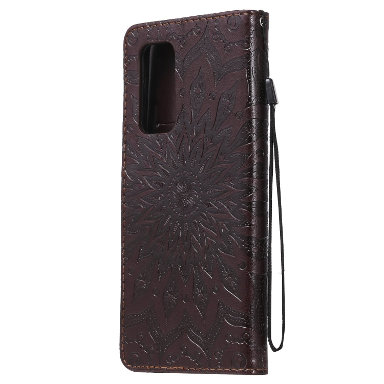 For Xiaomi Mi 10T / 10T Pro Sun Embossing Pattern Horizontal Flip Leather Case with Card Slot & Holder & Wallet & Lanyard