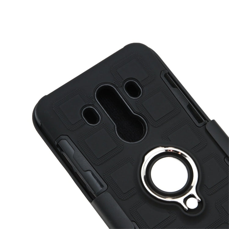 For Huawei Mate 10 Pro 3 In 1 Cube PC + TPU Protective Case with 360 Degrees Rotate Silver Ring Holder