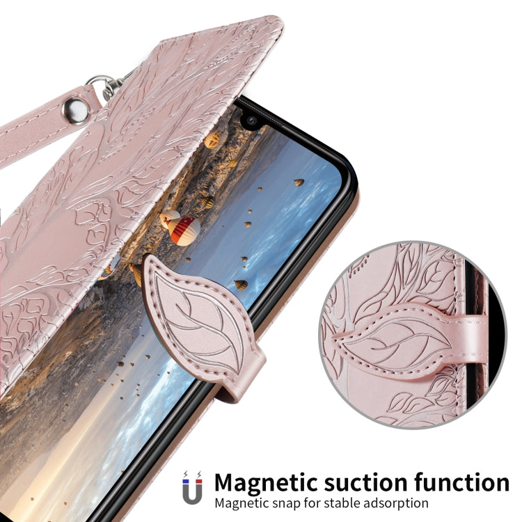 For Huawei P smart 2020 Life of Tree Embossing Pattern Horizontal Flip Leather Case with Holder & Card Slot & Wallet & Photo Frame & Lanyard