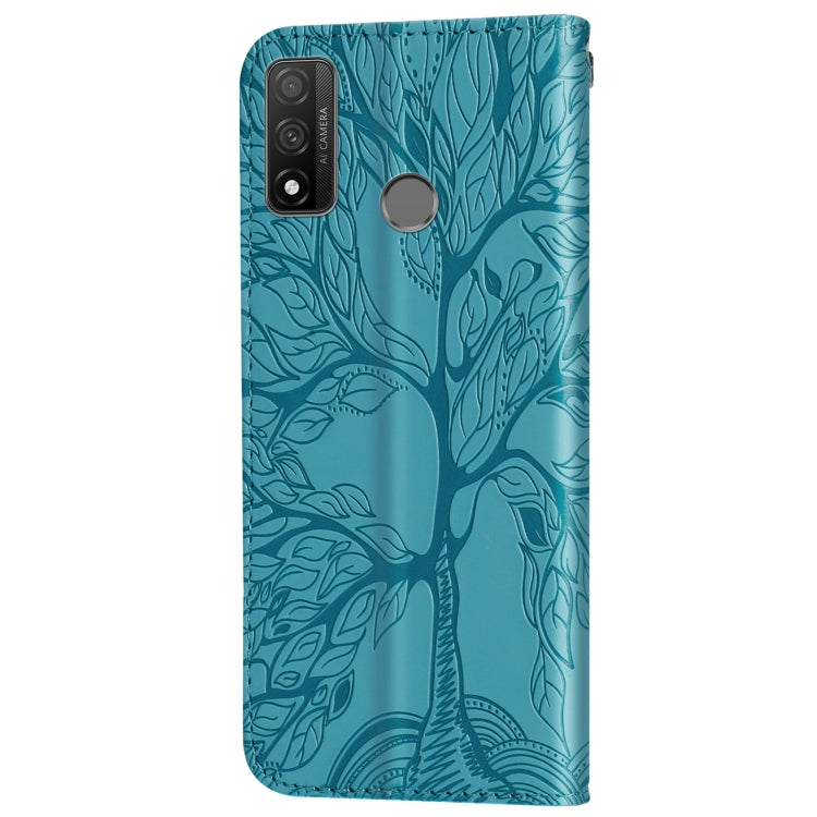 For Huawei P smart 2020 Life of Tree Embossing Pattern Horizontal Flip Leather Case with Holder & Card Slot & Wallet & Photo Frame & Lanyard