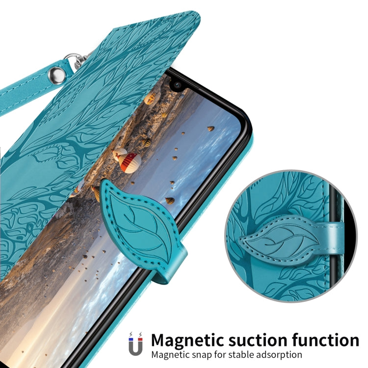 For Huawei P smart 2020 Life of Tree Embossing Pattern Horizontal Flip Leather Case with Holder & Card Slot & Wallet & Photo Frame & Lanyard