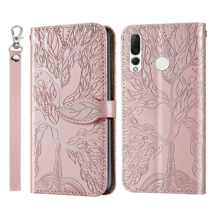 For Huawei P smart Z Life of Tree Embossing Pattern Horizontal Flip Leather Case with Holder & Card Slot & Wallet & Photo Frame & Lanyard