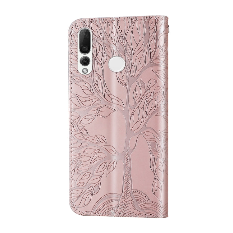 For Huawei P smart Z Life of Tree Embossing Pattern Horizontal Flip Leather Case with Holder & Card Slot & Wallet & Photo Frame & Lanyard