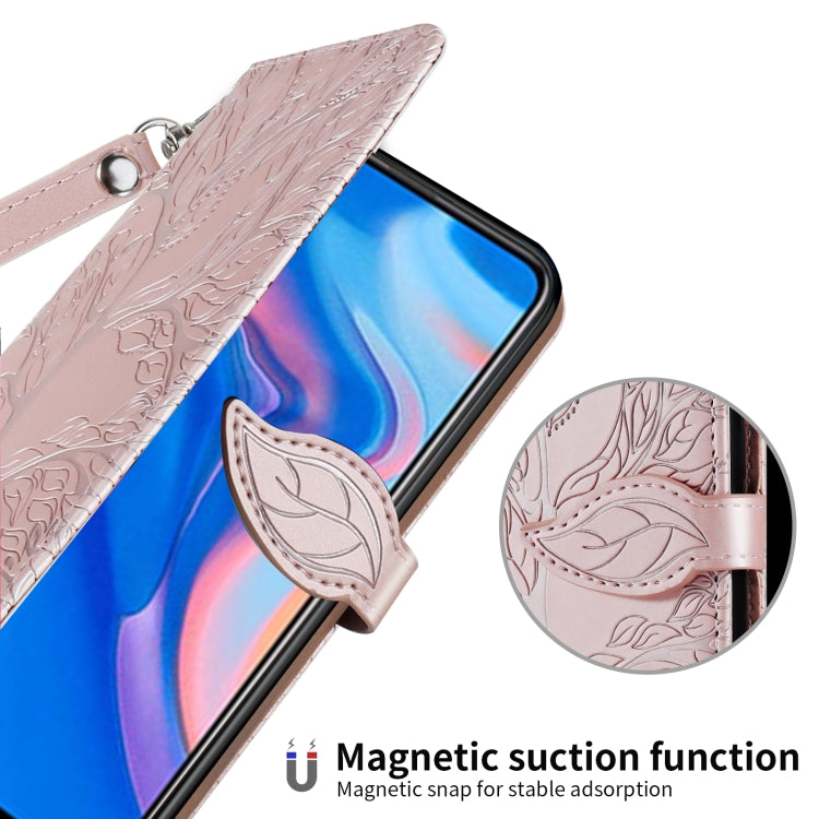 For Huawei P smart Z Life of Tree Embossing Pattern Horizontal Flip Leather Case with Holder & Card Slot & Wallet & Photo Frame & Lanyard