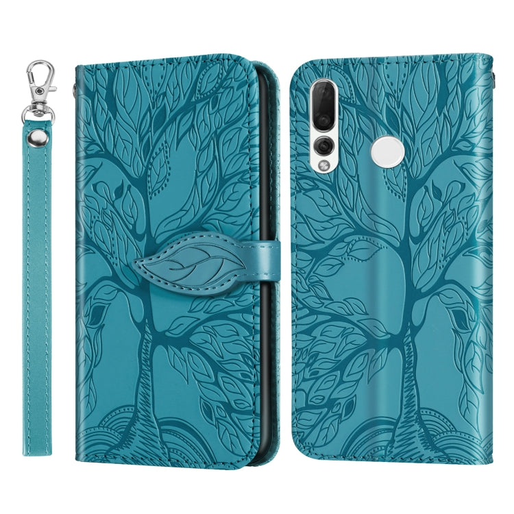 For Huawei P smart Z Life of Tree Embossing Pattern Horizontal Flip Leather Case with Holder & Card Slot & Wallet & Photo Frame & Lanyard