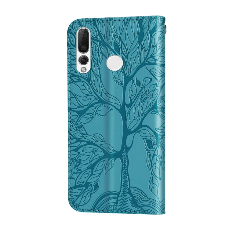 For Huawei P smart Z Life of Tree Embossing Pattern Horizontal Flip Leather Case with Holder & Card Slot & Wallet & Photo Frame & Lanyard