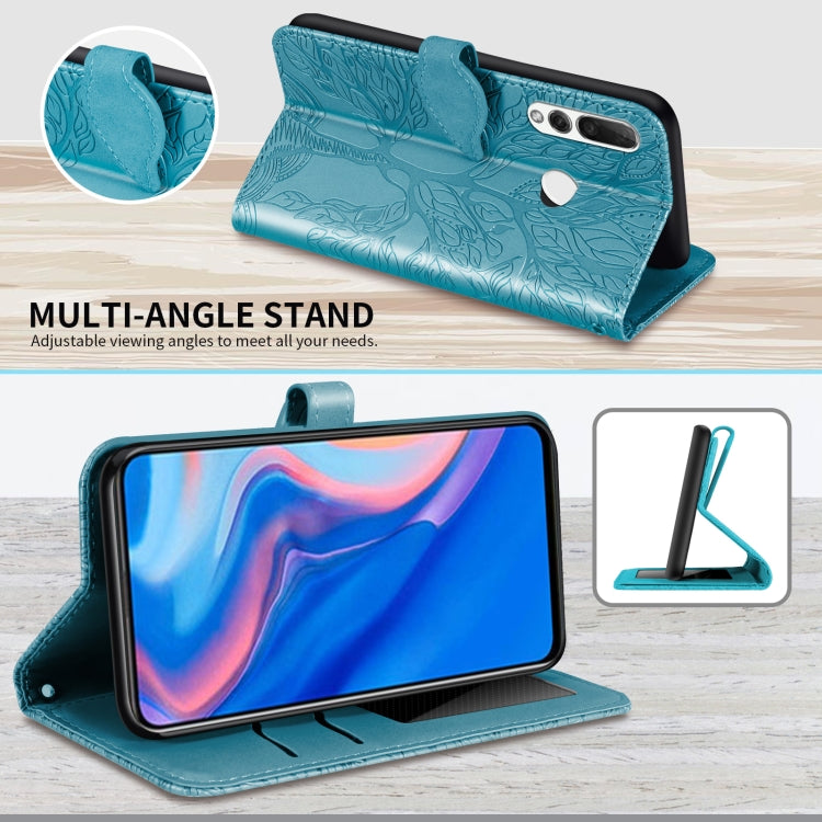 For Huawei P smart Z Life of Tree Embossing Pattern Horizontal Flip Leather Case with Holder & Card Slot & Wallet & Photo Frame & Lanyard