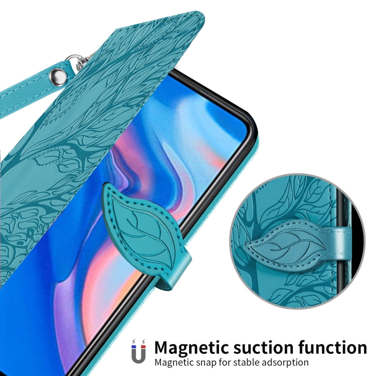 For Huawei P smart Z Life of Tree Embossing Pattern Horizontal Flip Leather Case with Holder & Card Slot & Wallet & Photo Frame & Lanyard