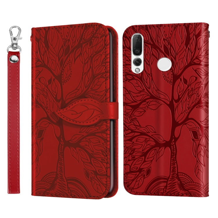 For Huawei P smart Z Life of Tree Embossing Pattern Horizontal Flip Leather Case with Holder & Card Slot & Wallet & Photo Frame & Lanyard