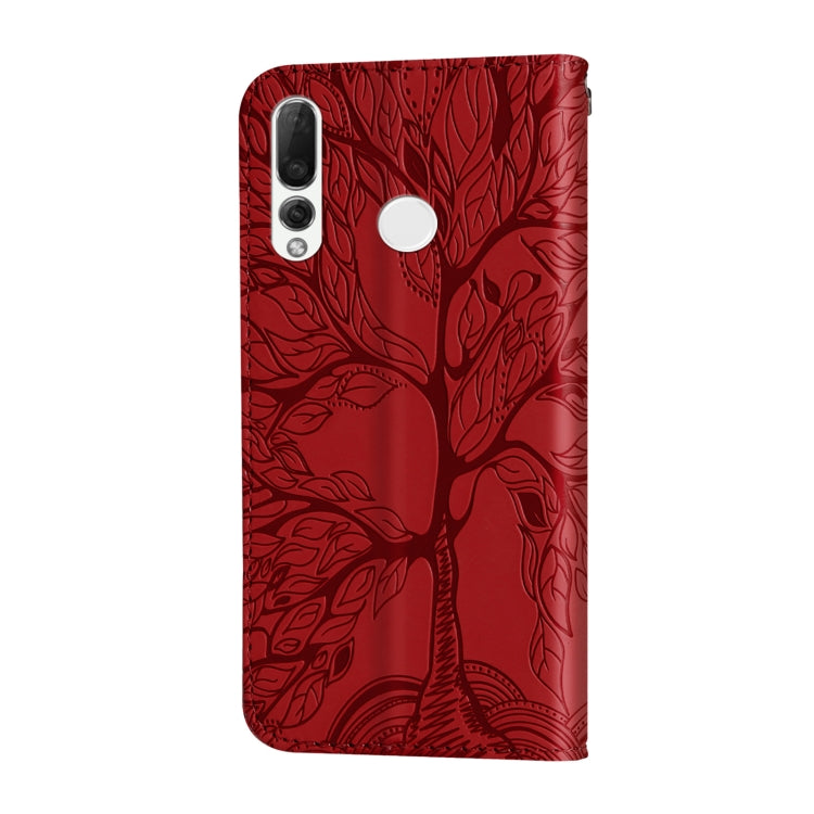 For Huawei P smart Z Life of Tree Embossing Pattern Horizontal Flip Leather Case with Holder & Card Slot & Wallet & Photo Frame & Lanyard