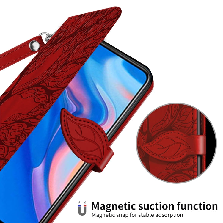 For Huawei P smart Z Life of Tree Embossing Pattern Horizontal Flip Leather Case with Holder & Card Slot & Wallet & Photo Frame & Lanyard