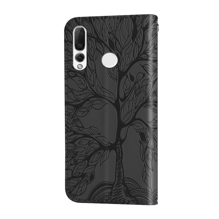 For Huawei P smart Z Life of Tree Embossing Pattern Horizontal Flip Leather Case with Holder & Card Slot & Wallet & Photo Frame & Lanyard