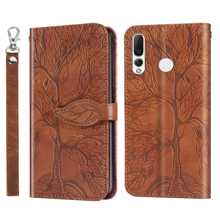For Huawei P smart Z Life of Tree Embossing Pattern Horizontal Flip Leather Case with Holder & Card Slot & Wallet & Photo Frame & Lanyard