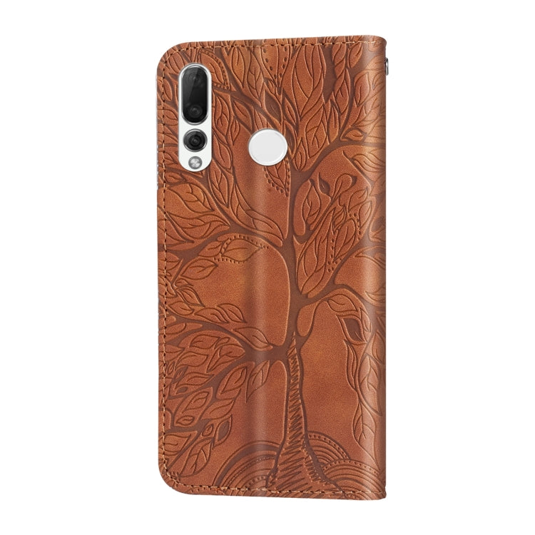 For Huawei P smart Z Life of Tree Embossing Pattern Horizontal Flip Leather Case with Holder & Card Slot & Wallet & Photo Frame & Lanyard