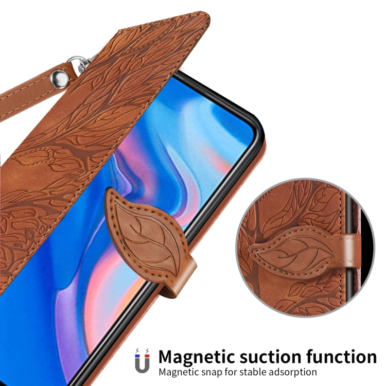 For Huawei P smart Z Life of Tree Embossing Pattern Horizontal Flip Leather Case with Holder & Card Slot & Wallet & Photo Frame & Lanyard