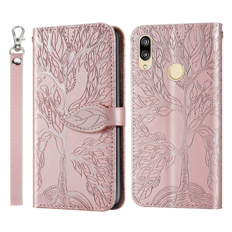 For Huawei P20 Lite Life of Tree Embossing Pattern Horizontal Flip Leather Case with Holder & Card Slot & Wallet & Photo Frame & Lanyard