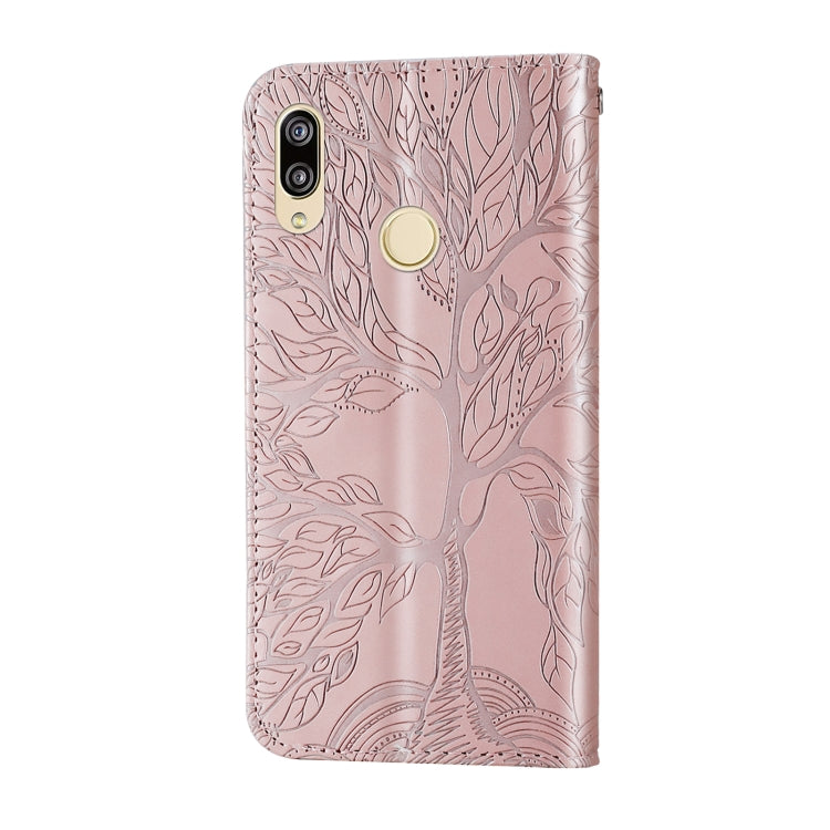 For Huawei P20 Lite Life of Tree Embossing Pattern Horizontal Flip Leather Case with Holder & Card Slot & Wallet & Photo Frame & Lanyard