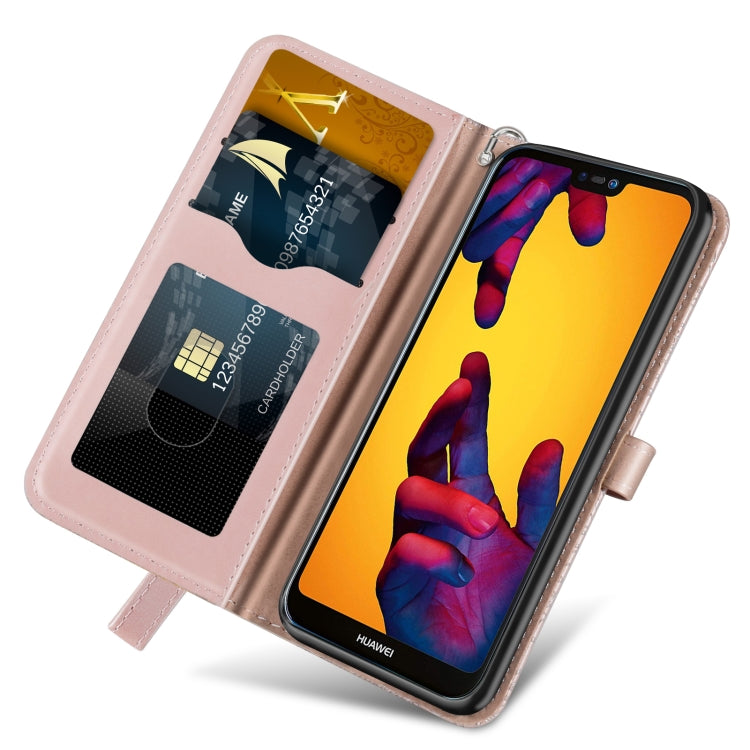 For Huawei P20 Lite Life of Tree Embossing Pattern Horizontal Flip Leather Case with Holder & Card Slot & Wallet & Photo Frame & Lanyard