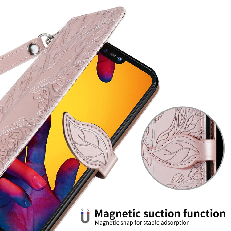 For Huawei P20 Lite Life of Tree Embossing Pattern Horizontal Flip Leather Case with Holder & Card Slot & Wallet & Photo Frame & Lanyard