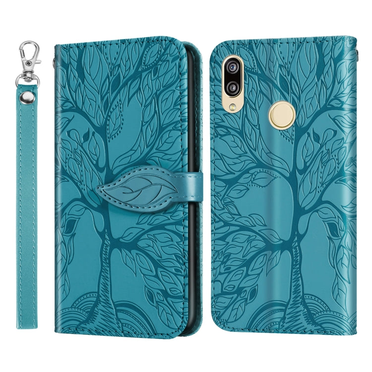For Huawei P20 Lite Life of Tree Embossing Pattern Horizontal Flip Leather Case with Holder & Card Slot & Wallet & Photo Frame & Lanyard