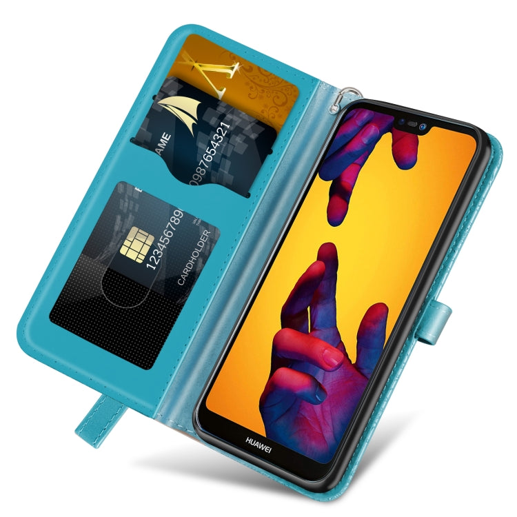 For Huawei P20 Lite Life of Tree Embossing Pattern Horizontal Flip Leather Case with Holder & Card Slot & Wallet & Photo Frame & Lanyard