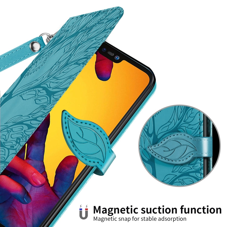 For Huawei P20 Lite Life of Tree Embossing Pattern Horizontal Flip Leather Case with Holder & Card Slot & Wallet & Photo Frame & Lanyard