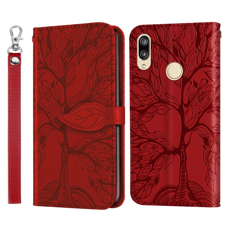 For Huawei P20 Lite Life of Tree Embossing Pattern Horizontal Flip Leather Case with Holder & Card Slot & Wallet & Photo Frame & Lanyard