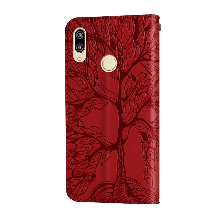 For Huawei P20 Lite Life of Tree Embossing Pattern Horizontal Flip Leather Case with Holder & Card Slot & Wallet & Photo Frame & Lanyard
