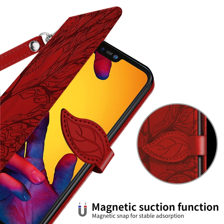 For Huawei P20 Lite Life of Tree Embossing Pattern Horizontal Flip Leather Case with Holder & Card Slot & Wallet & Photo Frame & Lanyard