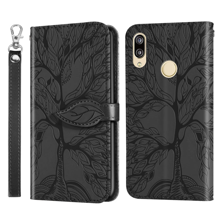 For Huawei P20 Lite Life of Tree Embossing Pattern Horizontal Flip Leather Case with Holder & Card Slot & Wallet & Photo Frame & Lanyard