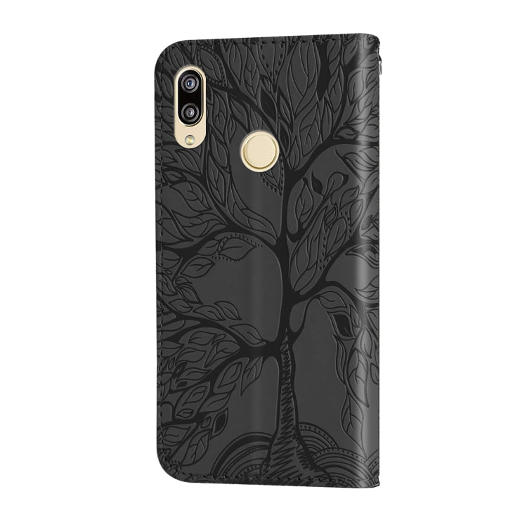 For Huawei P20 Lite Life of Tree Embossing Pattern Horizontal Flip Leather Case with Holder & Card Slot & Wallet & Photo Frame & Lanyard