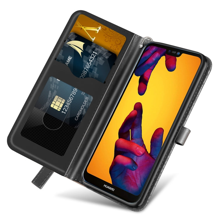For Huawei P20 Lite Life of Tree Embossing Pattern Horizontal Flip Leather Case with Holder & Card Slot & Wallet & Photo Frame & Lanyard