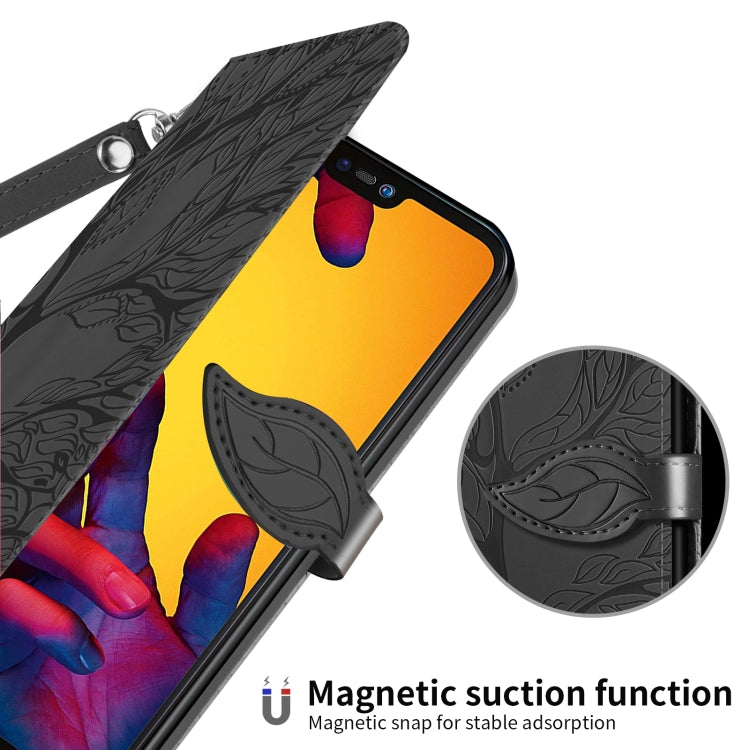 For Huawei P20 Lite Life of Tree Embossing Pattern Horizontal Flip Leather Case with Holder & Card Slot & Wallet & Photo Frame & Lanyard