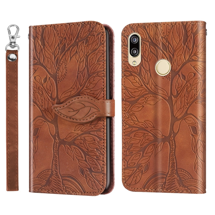 For Huawei P20 Lite Life of Tree Embossing Pattern Horizontal Flip Leather Case with Holder & Card Slot & Wallet & Photo Frame & Lanyard