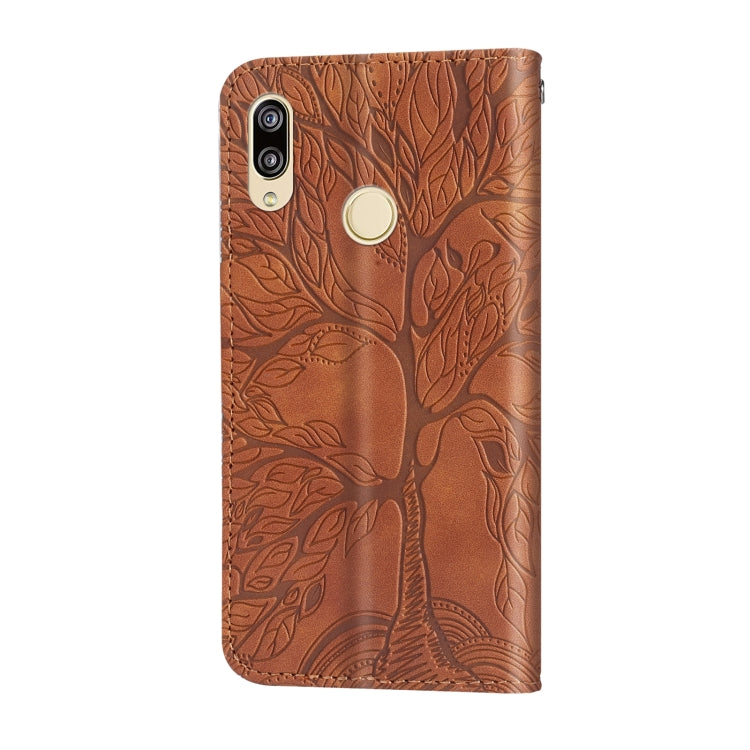 For Huawei P20 Lite Life of Tree Embossing Pattern Horizontal Flip Leather Case with Holder & Card Slot & Wallet & Photo Frame & Lanyard