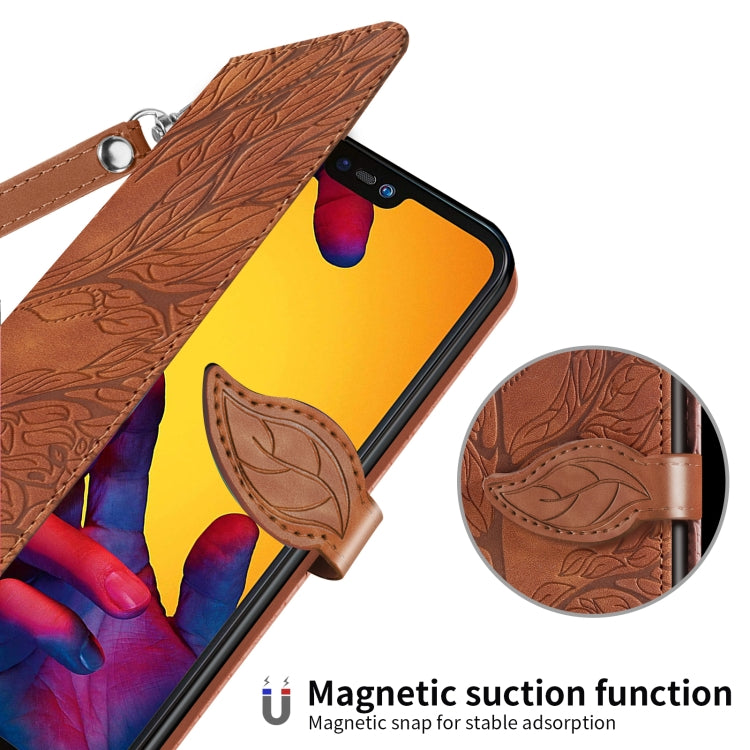 For Huawei P20 Lite Life of Tree Embossing Pattern Horizontal Flip Leather Case with Holder & Card Slot & Wallet & Photo Frame & Lanyard