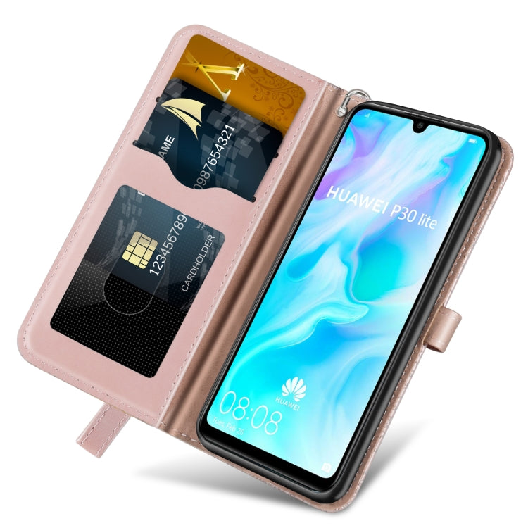 For Huawei P30 Lite Life of Tree Embossing Pattern Horizontal Flip Leather Case with Holder & Card Slot & Wallet & Photo Frame & Lanyard