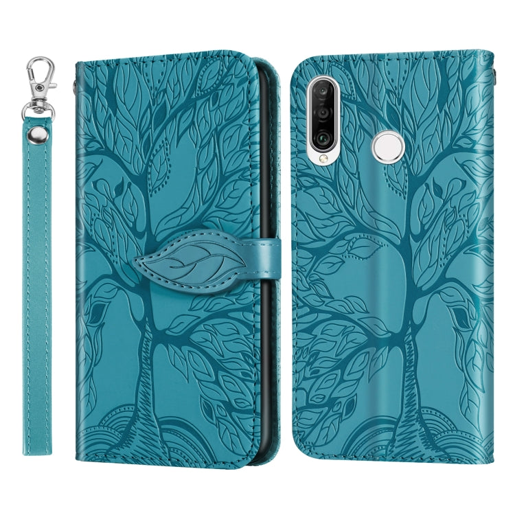For Huawei P30 Lite Life of Tree Embossing Pattern Horizontal Flip Leather Case with Holder & Card Slot & Wallet & Photo Frame & Lanyard
