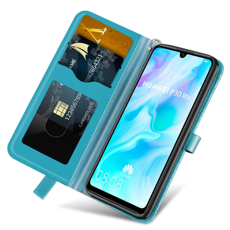 For Huawei P30 Lite Life of Tree Embossing Pattern Horizontal Flip Leather Case with Holder & Card Slot & Wallet & Photo Frame & Lanyard