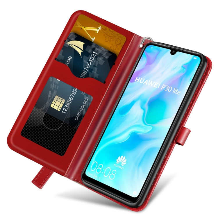 For Huawei P30 Lite Life of Tree Embossing Pattern Horizontal Flip Leather Case with Holder & Card Slot & Wallet & Photo Frame & Lanyard
